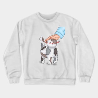 Cute Cat Loves To Be Pet Crewneck Sweatshirt